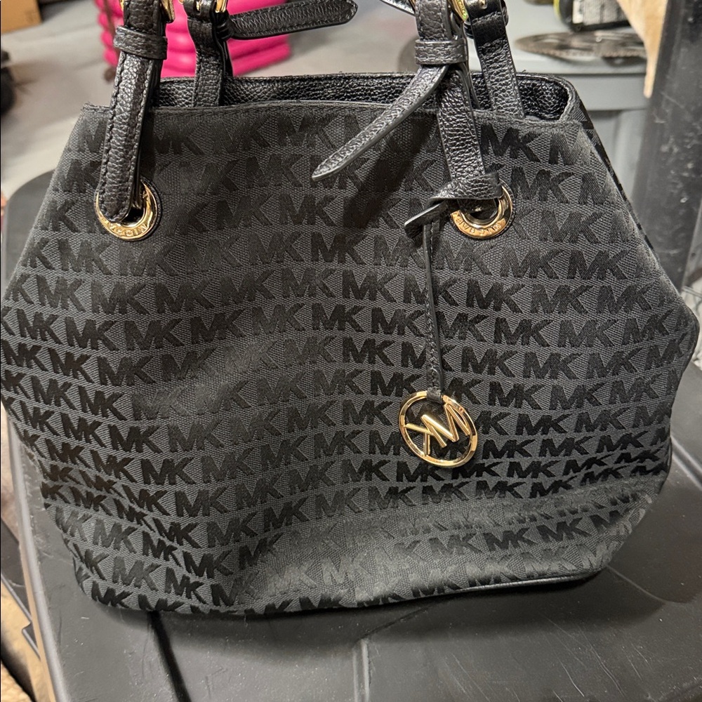 Michael Kors Black MK Logo Handbag